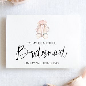 Demoiselle d'honneur le jour de mon mariage carte imprimable, de la mariée merci élégante, demoiselle d'honneur cadeau, carte pour la fête nuptiale, téléchargement numérique, instantané