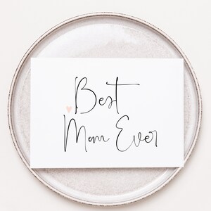 Tarjeta descargable imprimible del Día de las Madres Felices, Mejor mamá de todos los tiempos, Regalo de nueva mamá, De hijo hija, Descargar, Tarjeta de mamá DIY, Saludo digital