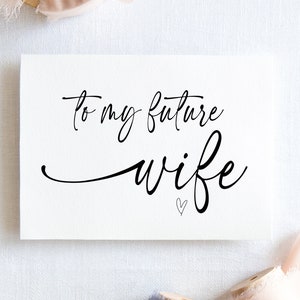 Cartão digital para impressão digital para minha noiva no dia do casamento, para minha futura esposa, presente para noiva, marido da noiva, download instantâneo