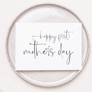 Cartão digital para download de feliz primeiro dia das mães, primeiro dia das mães, presente para nova mãe, de Baby Bump, filho e filha, download, cartão de mamãe DIY