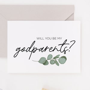 Will You Be My GodParents Proposition Card, Marraine Demande, Baptême Cadeau Baptême, Guide Parent, Digital Design, Téléchargeable, Imprimable