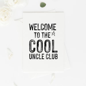 Personalised Pregnancy Announcement Amazing Brother Card, Customised Uncle to Be, Custom Baby on Way, Pregnant, Promoted to Cool Uncle