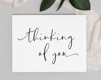 Printable Thinking of You Card, Friendship Sympathy Card, Sending Love Quarantine Card, Miss You Friends Gift Digital Instant Download DIY