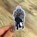 Cold Bernie Sanders Mittens 2021 Inauguration Waterproof Sticker, Laptop Sticker, Joe Biden, Kamala Harris, Funny Sticker 