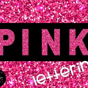 Lettere e numeri glitterati rosa, alfabeto glitterato rosa, alfabeto digitale glitterato rosa, clipart glitterato rosa, lettere glitterate, PNG stampabili