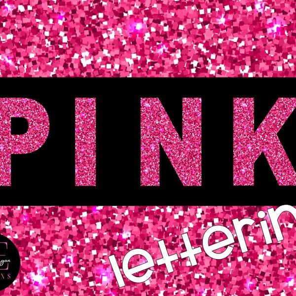 Lettere e numeri Pink Glitter, alfabeto Pink Glitter, alfabeto digitale Pink Glitter, clipart Pink Glitter, lettere Glitter, PNG stampabile