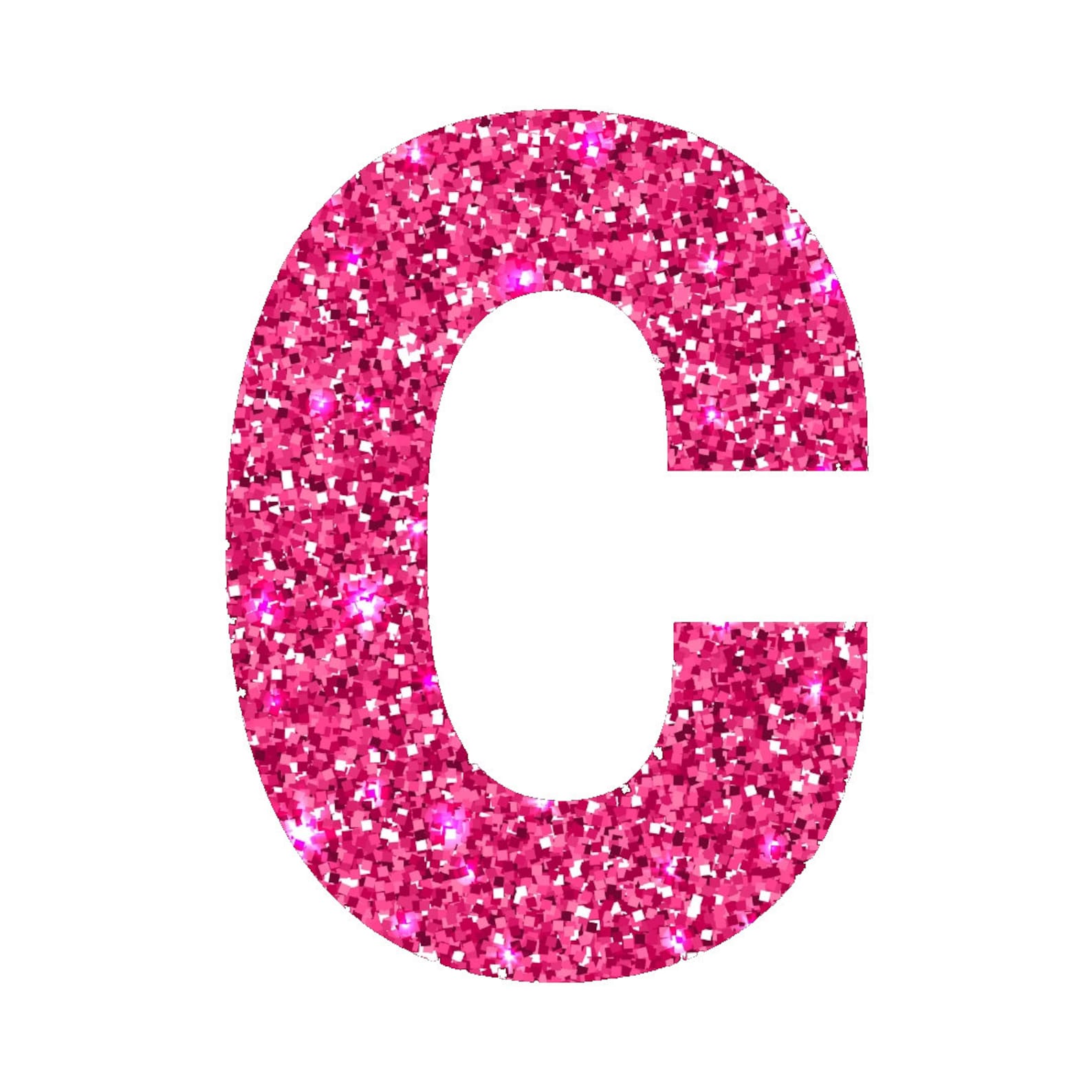 Pink Glitter Letters and Numbers, Pink Glitter Alphabet, Pink Glitter