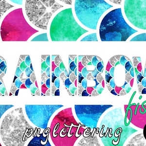 The Rainbow Fish Inspired Letters and Numbers, The Rainbow Fish Inspired Alphabet, The Rainbow Fish Inspired Clipart, Printable Letters, PNG