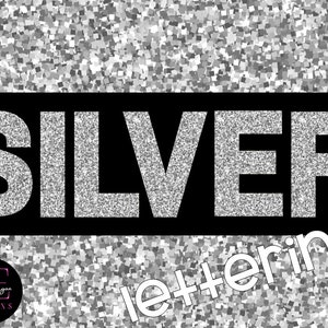 Lettere e numeri glitterati argento, alfabeto glitterato argento, alfabeto digitale glitterato argento, clipart glitterato argento, lettere stampabili, PNG
