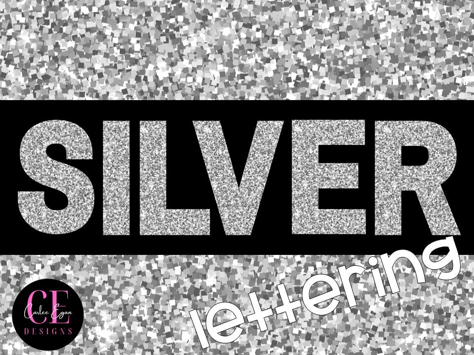 Hello Hobby 3 Silver Glitter Iron-On Letters, 5 Sheets, 31 Pieces