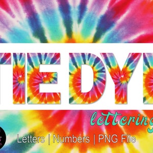 Rainbow Tie Dye Letters and Numbers, Rainbow Tie Dye Alphabet, Rainbow Tie Dye Digital Alphabet, Rainbow Tie Dye Clipart, Printable, PNG
