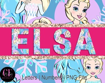 elsa alphabet etsy