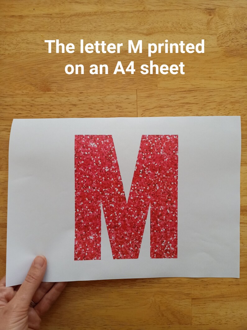 Ruby Red Glitter Letters and Numbers, Ruby Red Glitter Alphabet, Red