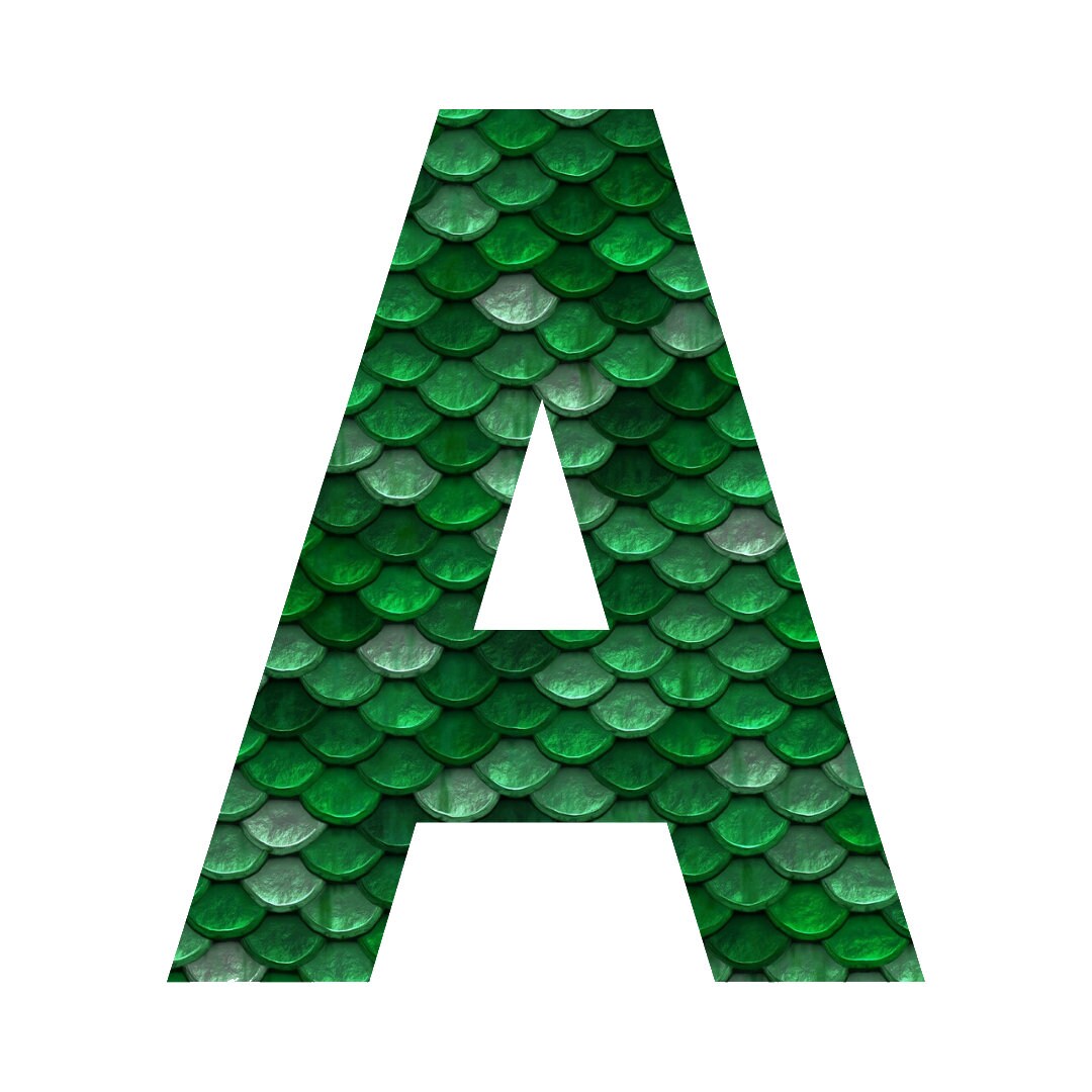 Dragon Scales Letters and Numbers, Dragon Scales Alphabet, Dragon ...