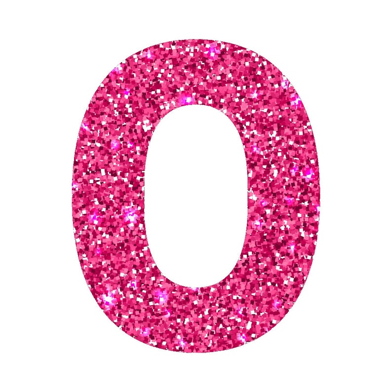 Pink Glitter Letters And Numbers Png Etsy
