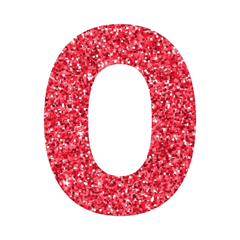 Ruby Red Glitter Letters and Numbers PNG | Etsy
