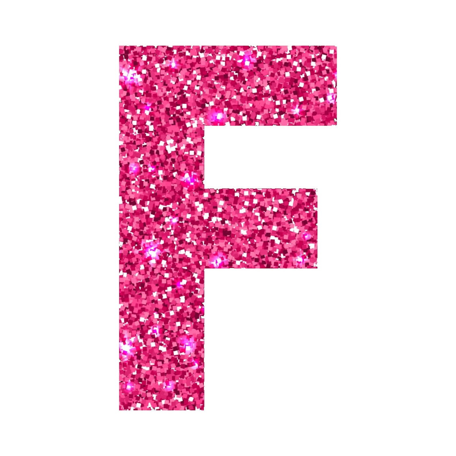 Pink Glitter Letters and Numbers Pink Glitter Alphabet Pink Etsy