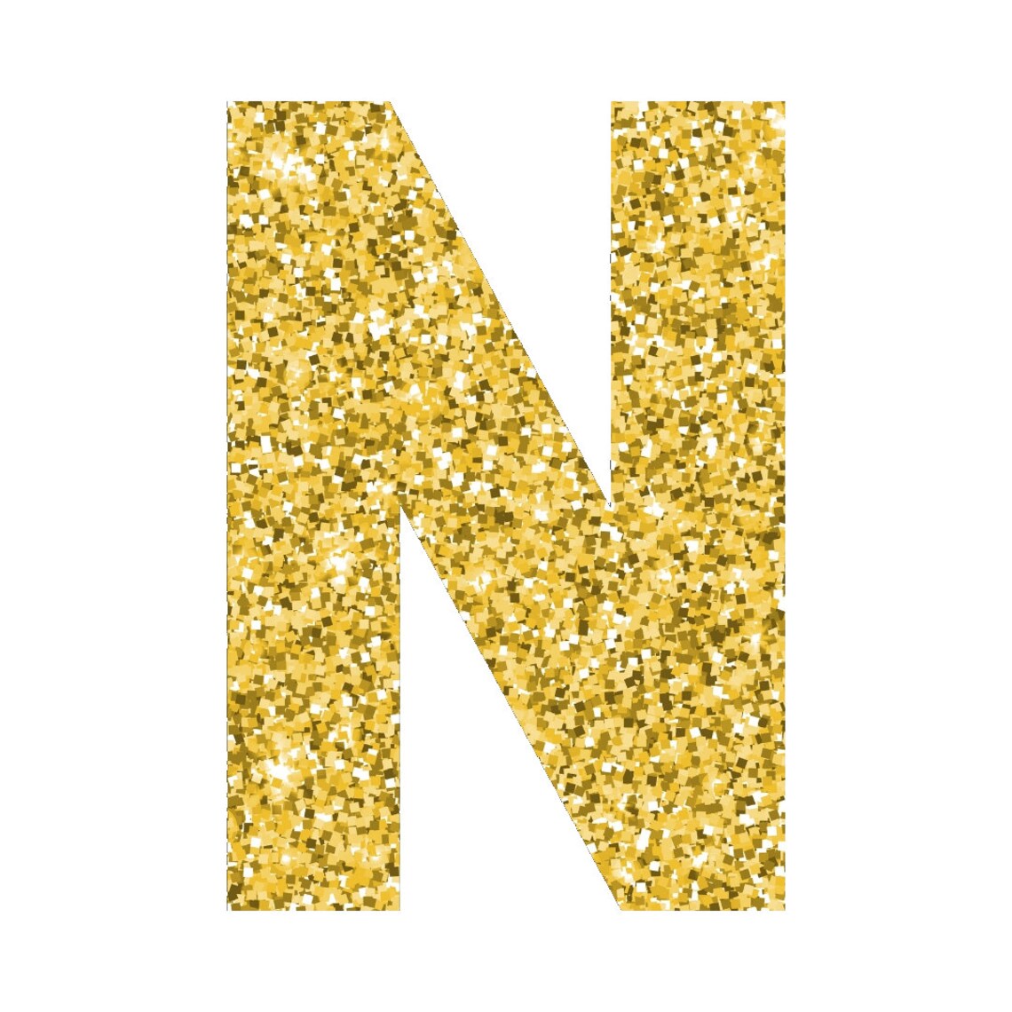 Gold Glitter Letters and Numbers PNG Etsy