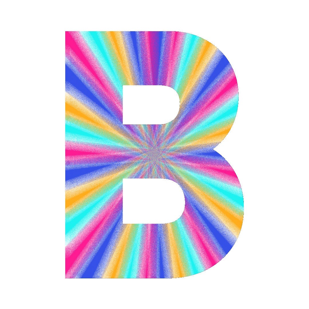 Rainbow Frosted Glass Letters and Numbers Rainbow Alphabet Etsy