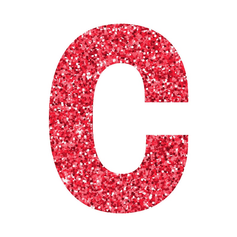 Ruby Red Glitter Letters and Numbers, Ruby Red Glitter Alphabet, Red