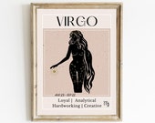 Virgo Zodiac Art Print: Bohemian Astrology Poster (Digital Download)