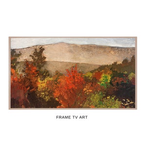 Frame TV Art Autumn, Vintage Fall Landscape, Frame TV Art Fall, Digital Painting Download