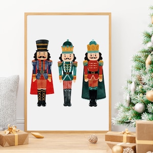 Nutcracker Christmas Print: Holiday Wall Art (Digital Download)