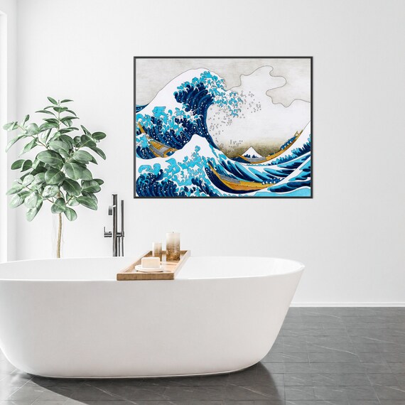 The Great Wave off Kanagawa, Vintage Print, Ocean Wave Art