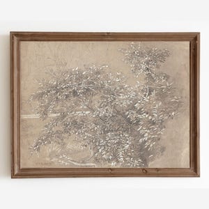 Vintage Tree Sketch: Rustic Botanical Art Print (Digital Download)