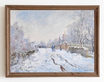 冬の風景雪の絵画 / 自然アートプリント / ダウンロード可能な印刷可能