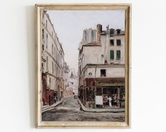 Vintage Paris Cityscape Art Print: French Architecture (Digital Download)