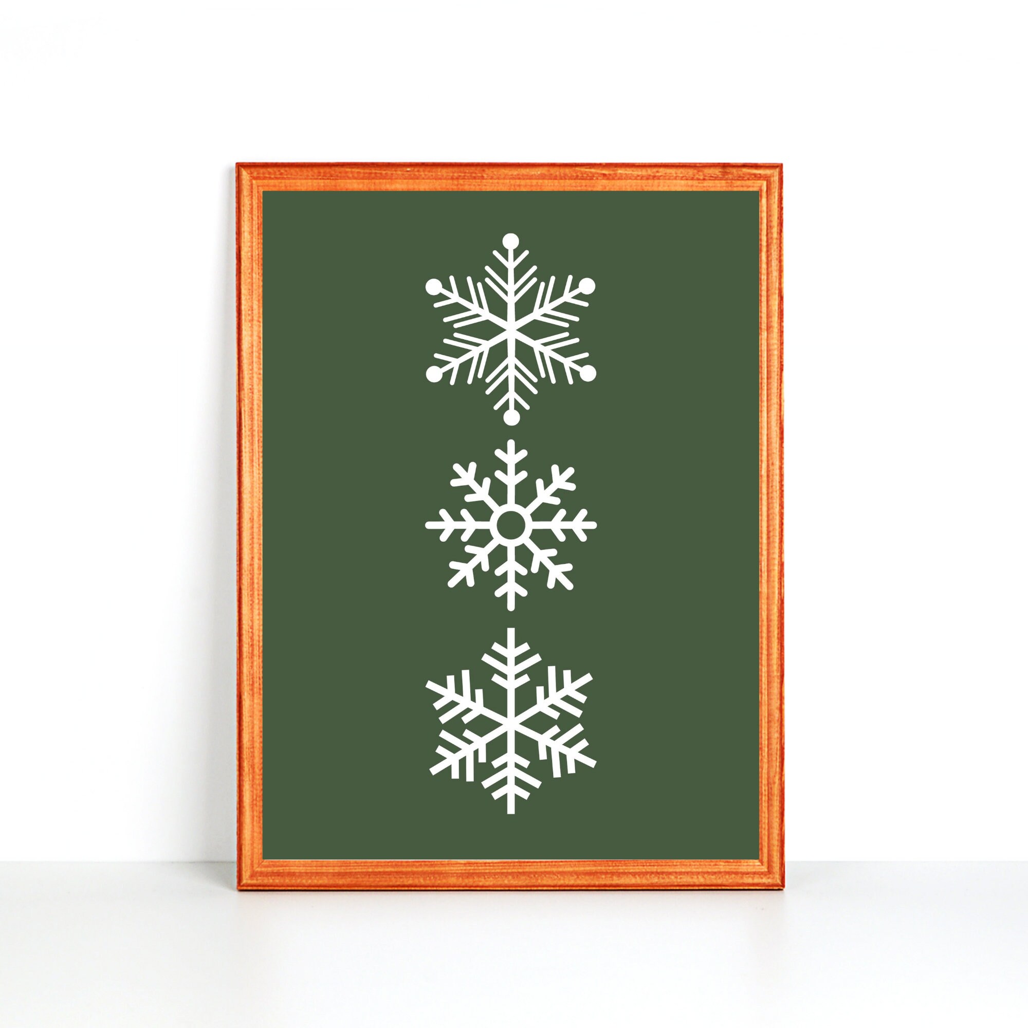 Snowflake Art Print Christmas Wall Art Winter Art Print Etsy