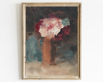Vintage Roses Painting: Antique Floral Still Life Art (Digital Print)