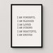 Daily Affirmations Printable Wall Art Inspirational Quotes - Etsy