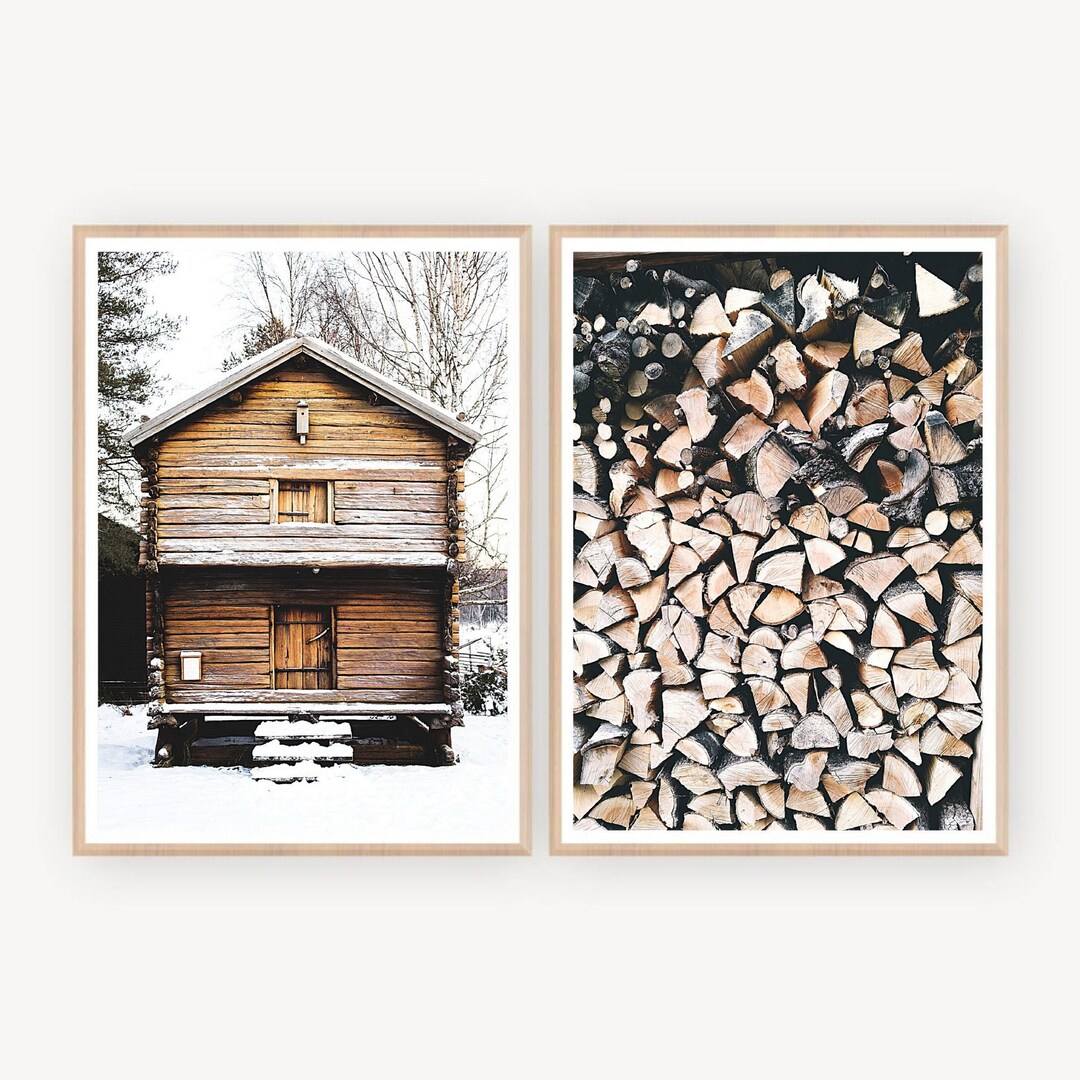 Winter Cabin Prints Set: Nordic Farmhouse Decor (digital Download) - Etsy