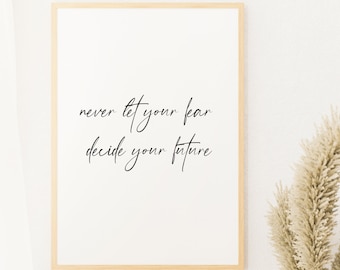 Inspirational Quote Print: Typography Wall Art (Digital Download)
