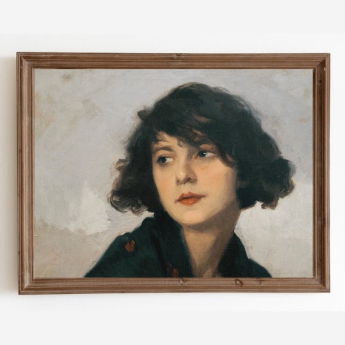 Moody Landscape Painting Printable Wall Art Antique Oil Etsy