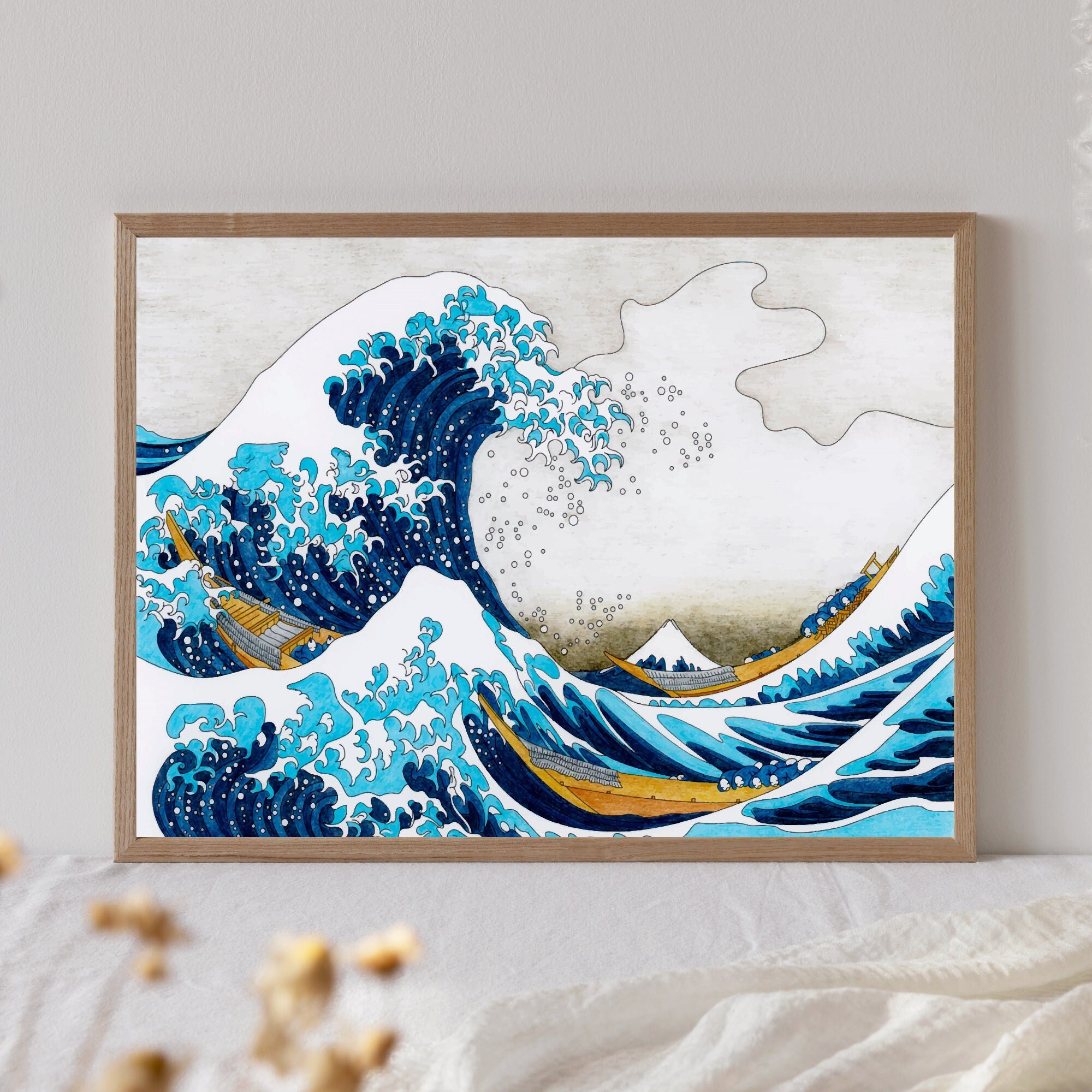 The Great Wave off Kanagawa, Vintage Print, Ocean Wave Art