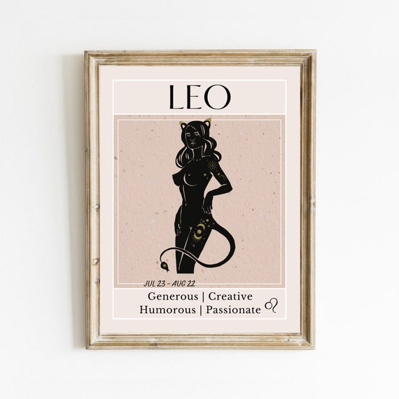 Leo Zodiac Art Print: Horoscope Astrology Poster (Digital Download)