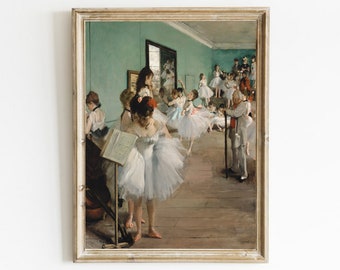 Vintage Ballerina Art Print: Antique Ballet Painting (Digital Download)