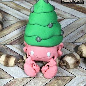 Multicolor 3D Printed Christmas Tree Crab - Free US Shipping