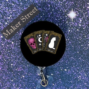 Tarot Cards Witchy Badge Reel or Pin - Free Shipping