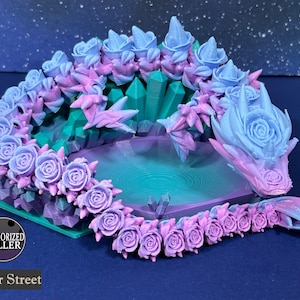 Crystal Dragon Stand with Jewelry Tray - 3d Printed - Free Shipping - Made in the USA