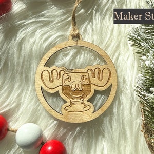 Moose Mug Eggnog Christmas Ornament