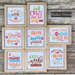 Spring Garden Mini Tiered Tray Signs - Free US Shipping
