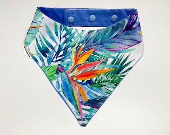 Paradise on Blue snap close Bandana