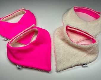 Neon pink BABY Bandana bibs