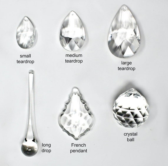 Large Clear French Pendant Crystal Prisms for Chandelier 62mm