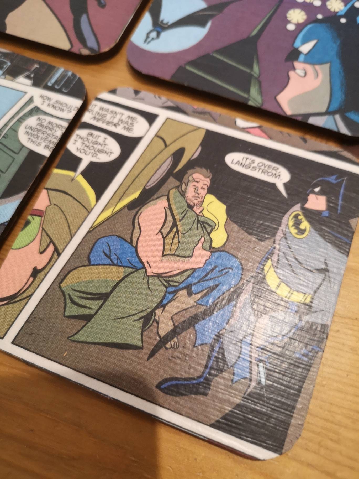 Set of 4 Unique DC Batman Inspired Coasters made from a Etsy