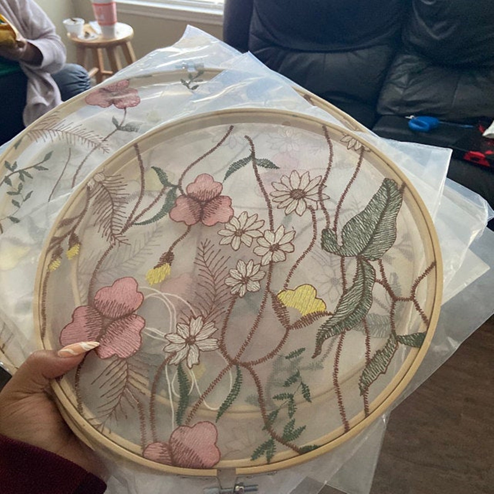 Embroidery wall hangings decorationwall coveringhandmade  etsy Embroidery wall hangings decorationwall coveringhandmade  etsy